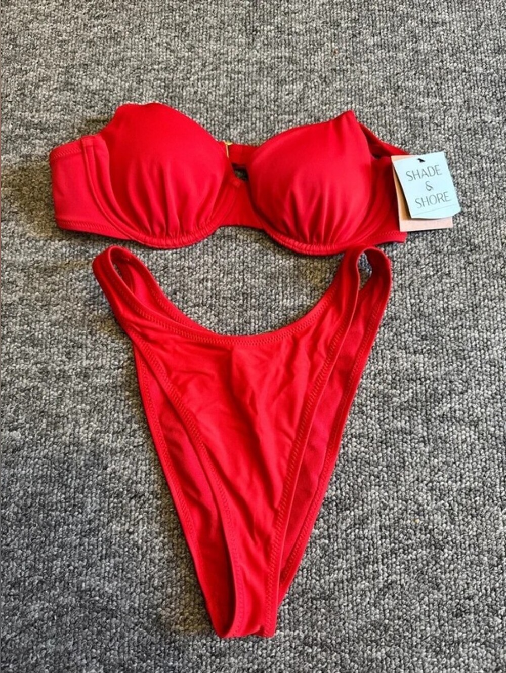 Shade & Shore Deep Green Tie-Side Bikini